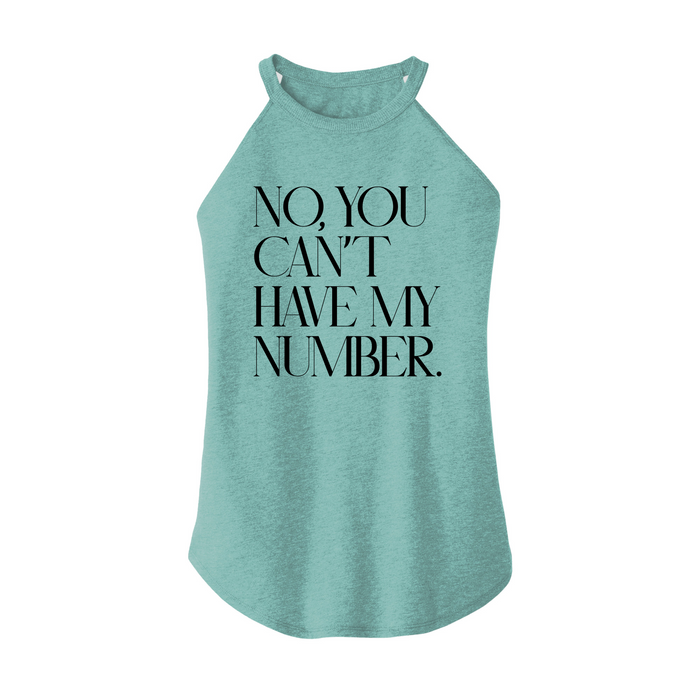 Womens X-Small Teal Rocker Tank Top