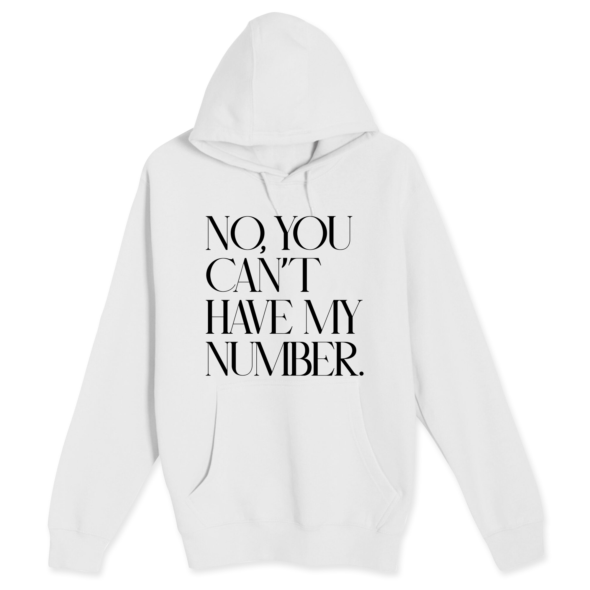 Unisex Small White Pullover Hooded Sweatshirt