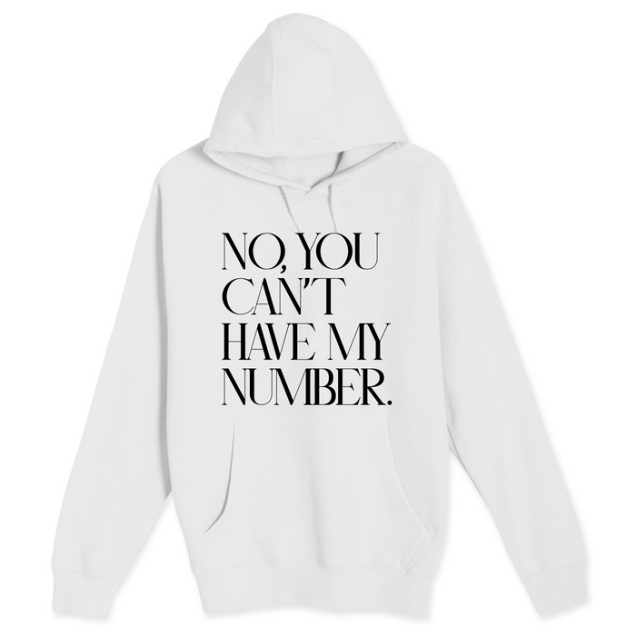 Unisex Small White Pullover Hooded Sweatshirt