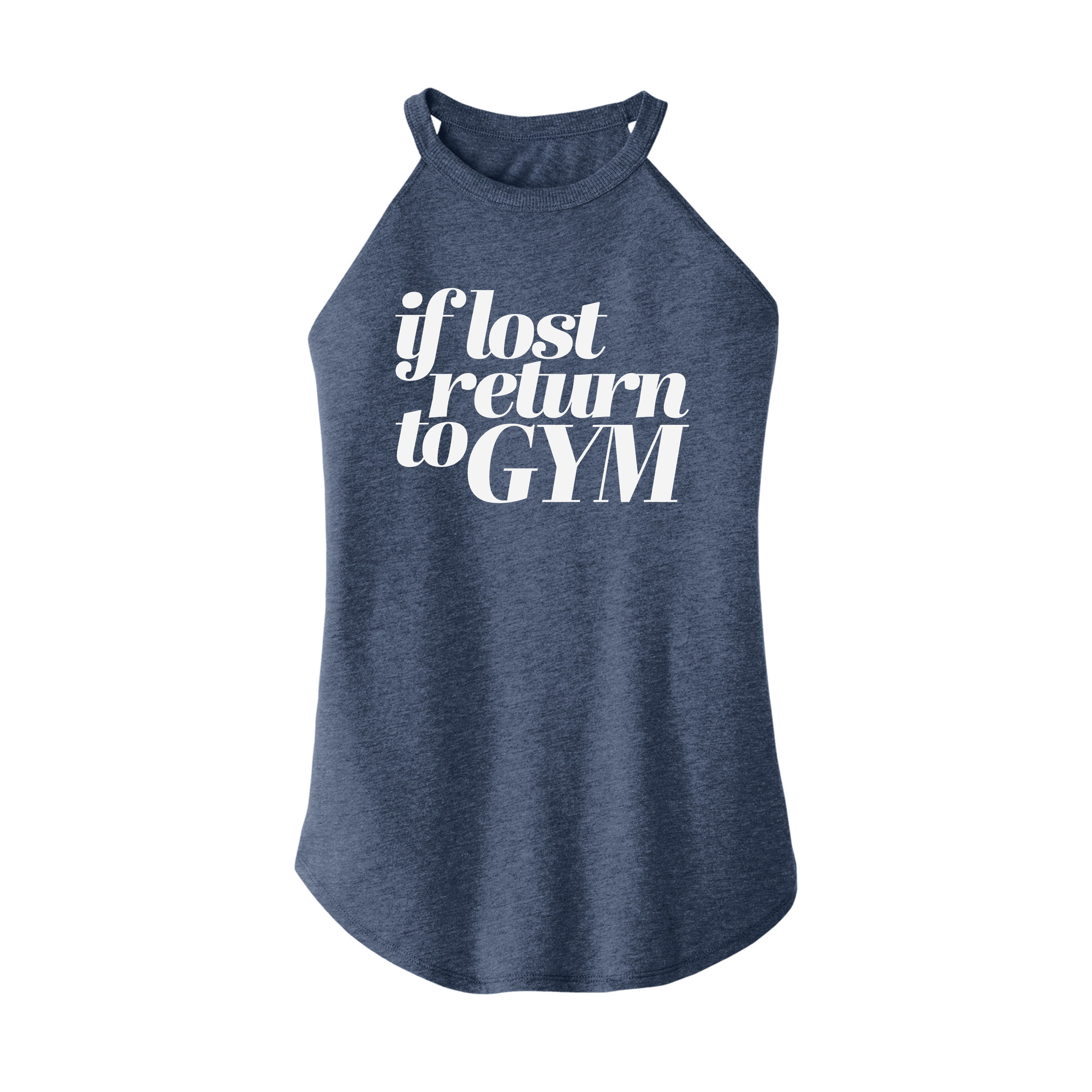 Womens X-Small Navy Heather Rocker Tank Top
