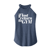 Womens X-Small Navy Heather Rocker Tank Top