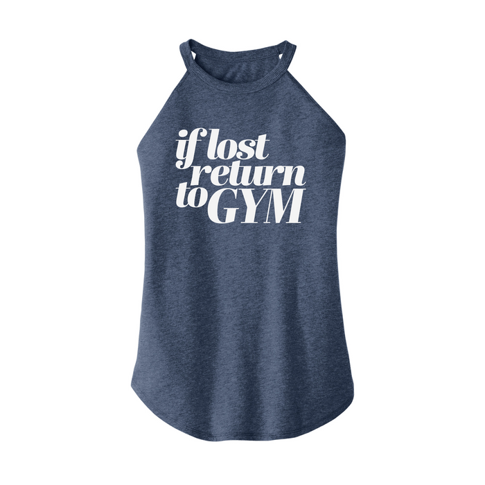 Womens X-Small Navy Heather Rocker Tank Top