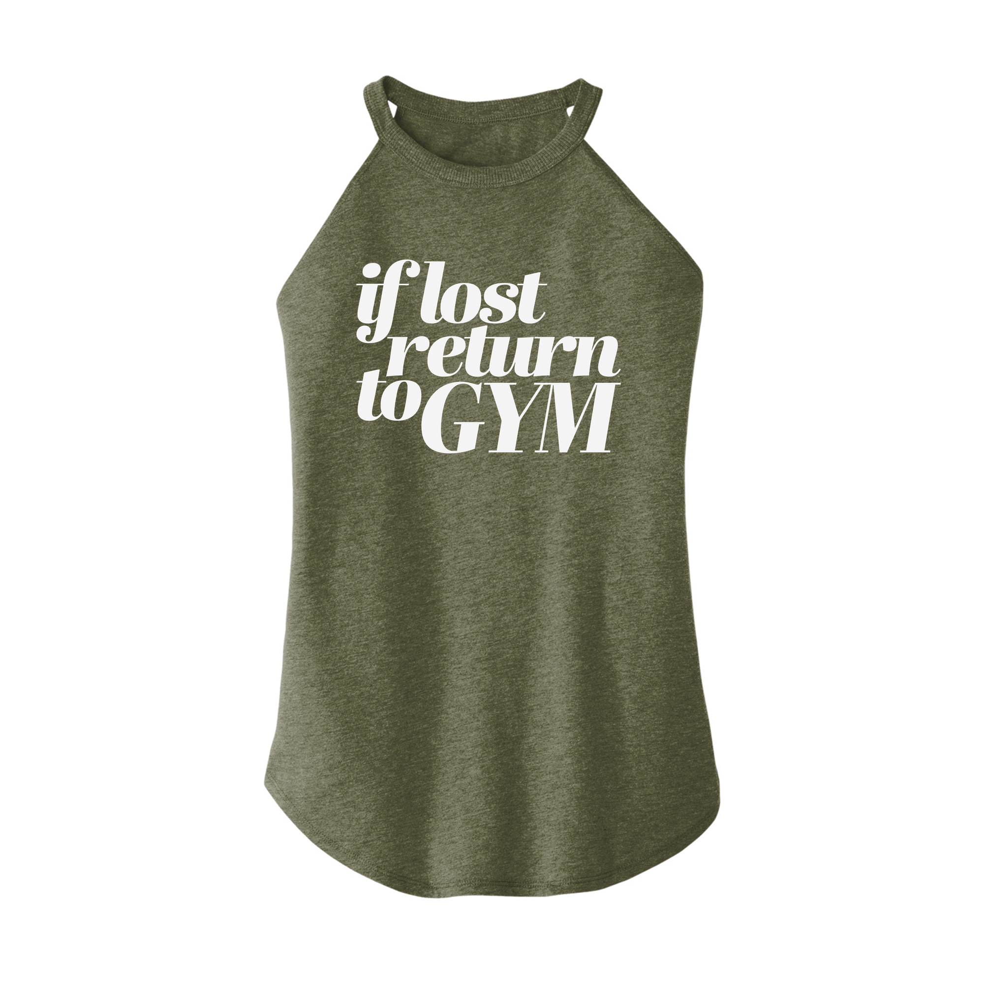 Womens X-Small Military Green Rocker Tank Top