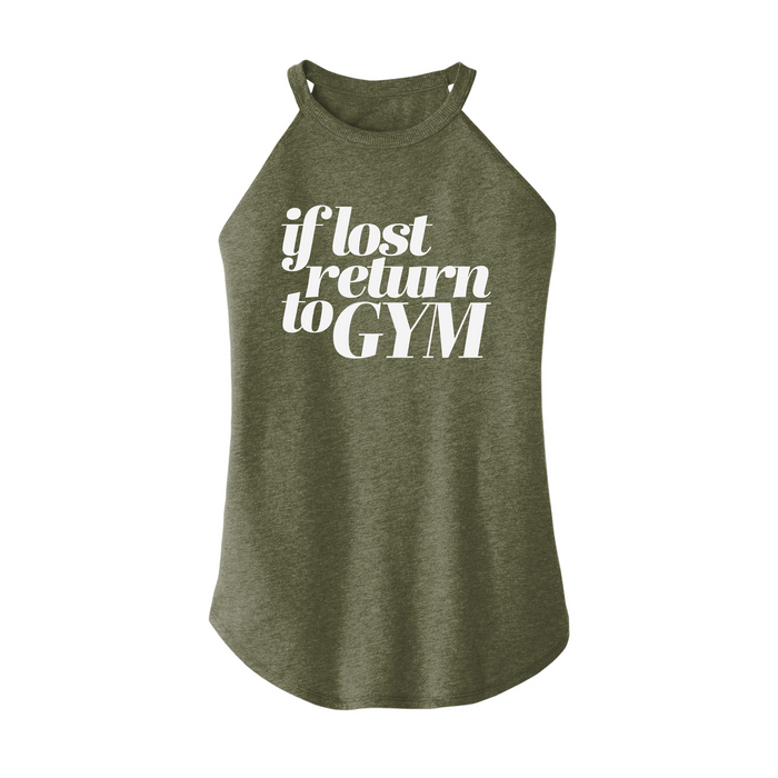 Womens X-Small Military Green Rocker Tank Top