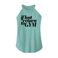 Womens X-Small Teal Rocker Tank Top