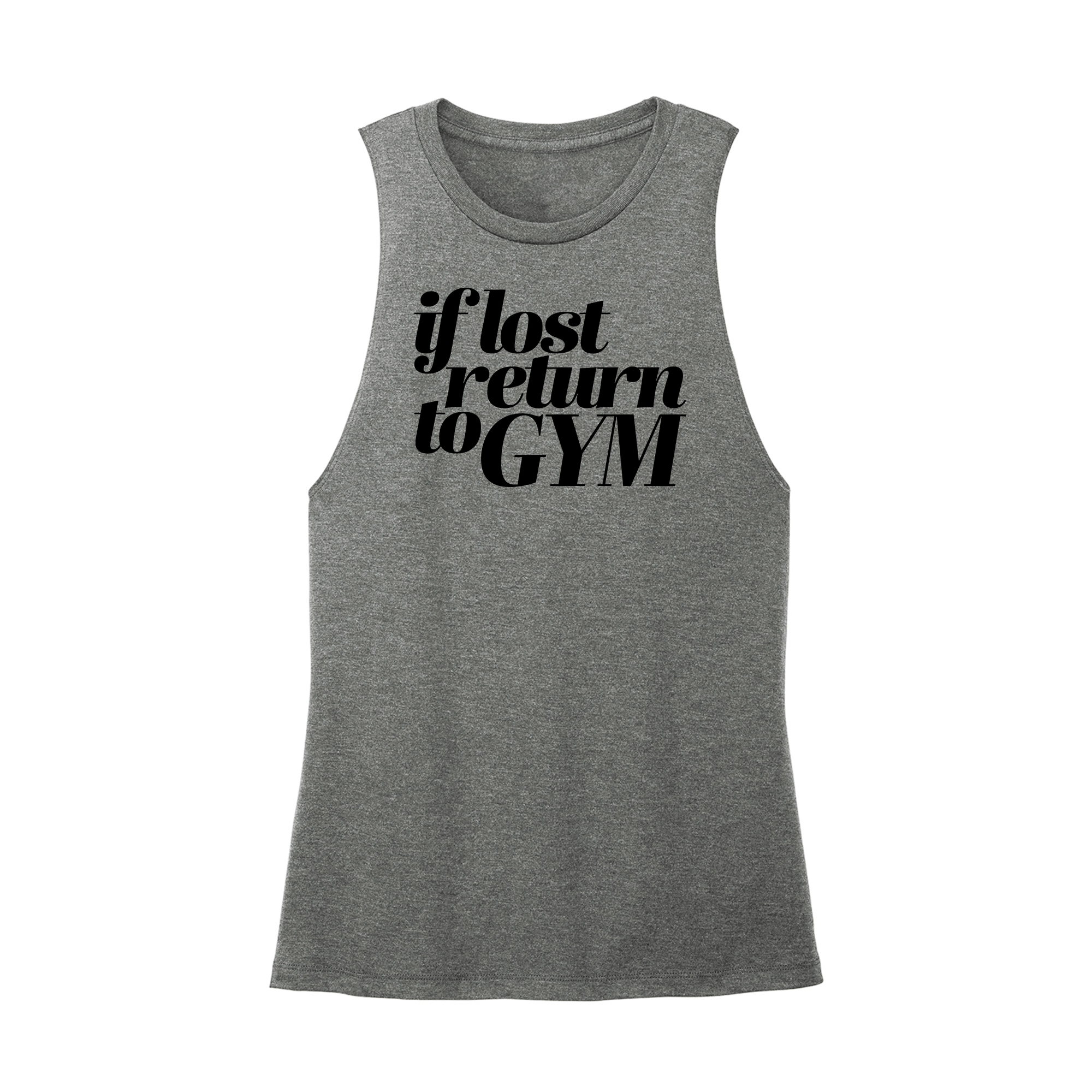 Womens X-Small Dark Gray Muscle Tank