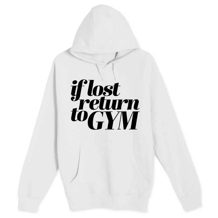 Unisex Small White Pullover Hooded Sweatshirt