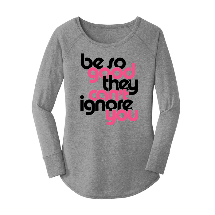 Womens X-Small Grey Long Sleeve Tunic Tee
