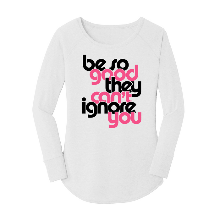 Womens X-Small White Long Sleeve Tunic Tee