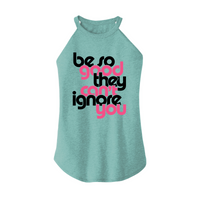Womens X-Small Teal Rocker Tank Top