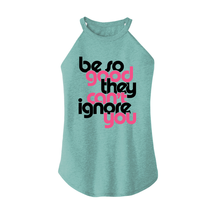 Womens X-Small Teal Rocker Tank Top