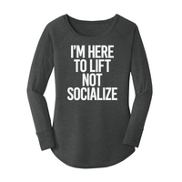 Womens X-Small Dark Heather Gray Long Sleeve Tunic Tee