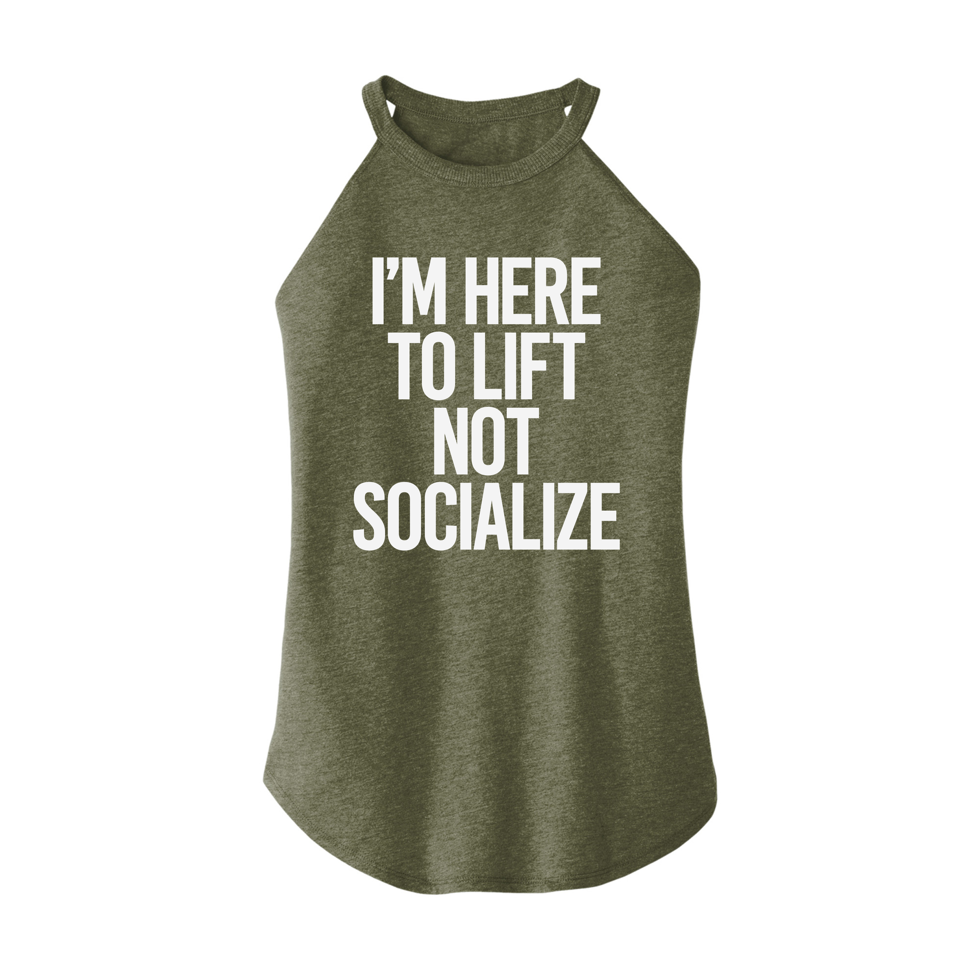 Womens X-Small Military Green Rocker Tank Top