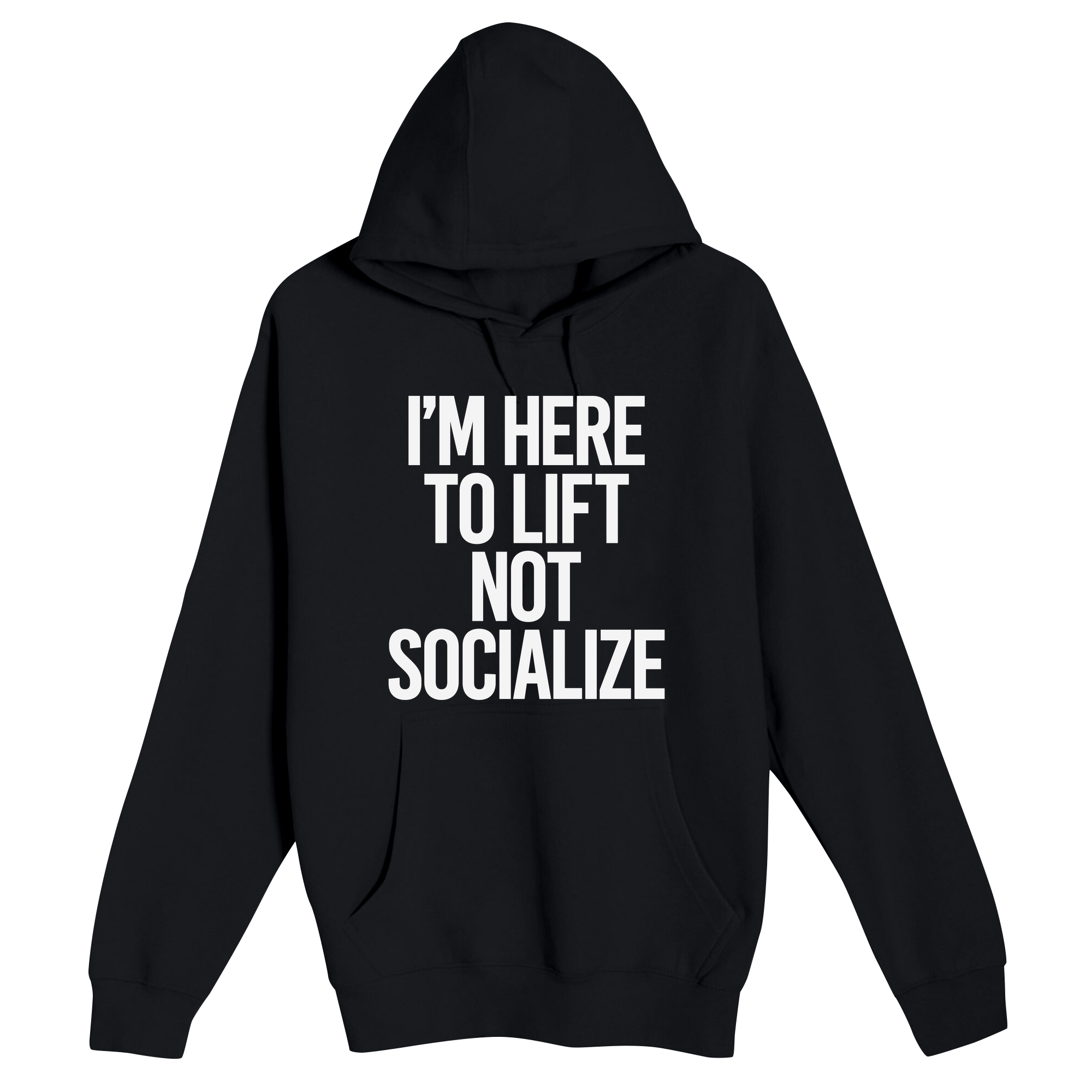 Unisex Small Black Pullover Hooded Sweatshirt