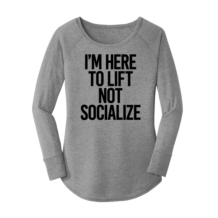 Womens X-Small Grey Long Sleeve Tunic Tee