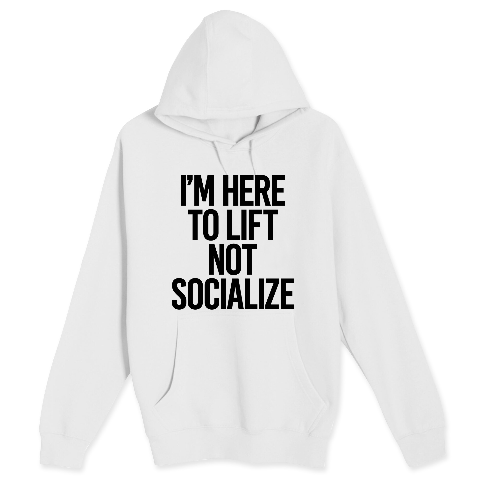 Unisex Small White Pullover Hooded Sweatshirt
