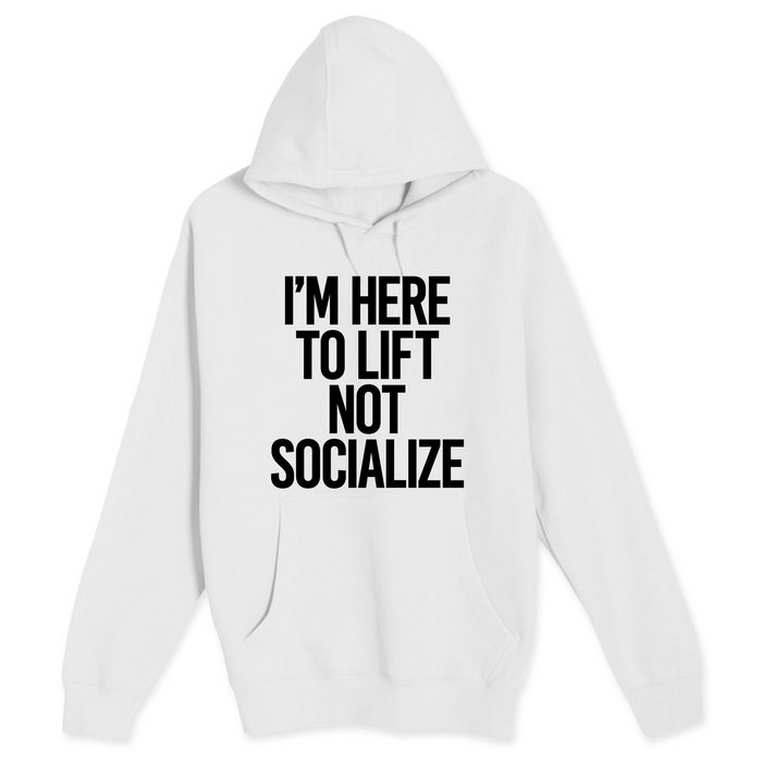 Unisex Small White Pullover Hooded Sweatshirt