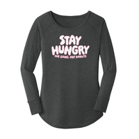 Womens X-Small Dark Heather Gray Long Sleeve Tunic Tee