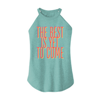 Womens X-Small Teal Rocker Tank Top