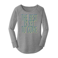 Womens X-Small Grey Long Sleeve Tunic Tee