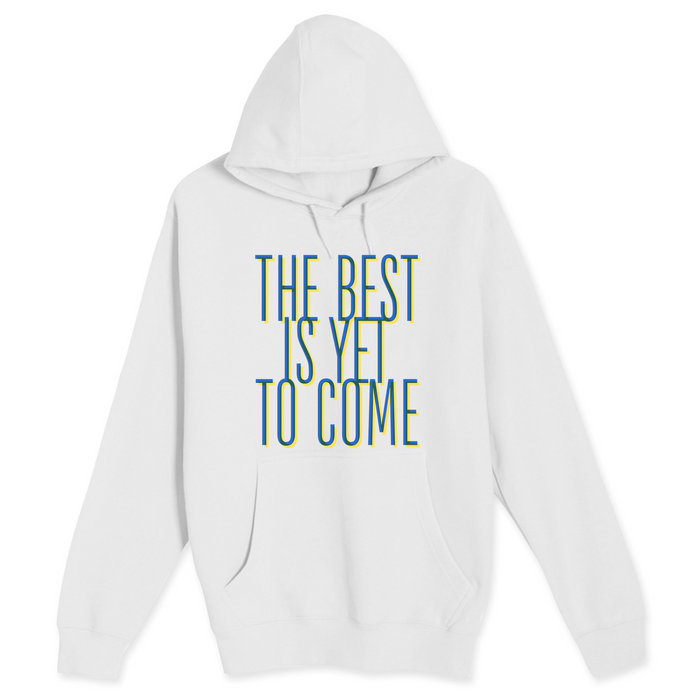 Unisex Small White Pullover Hooded Sweatshirt