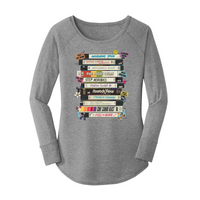 Womens X-Small Grey Long Sleeve Tunic Tee