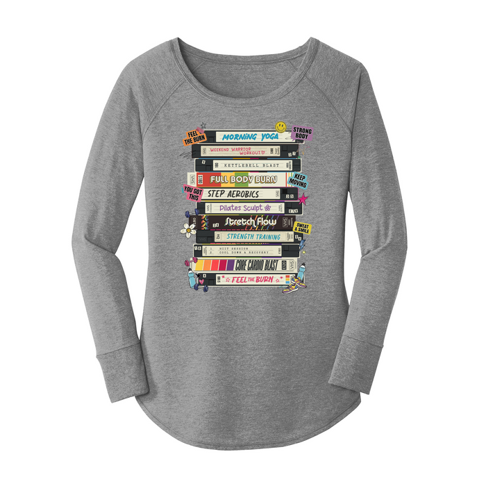 Womens X-Small Grey Long Sleeve Tunic Tee