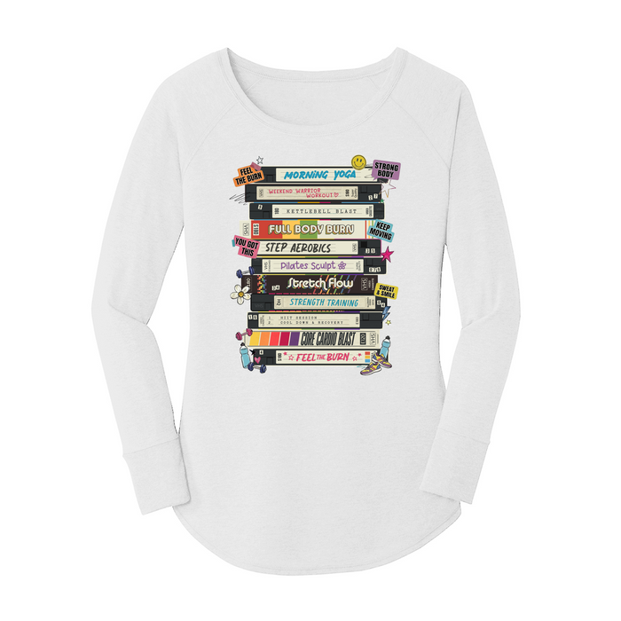 Womens X-Small White Long Sleeve Tunic Tee
