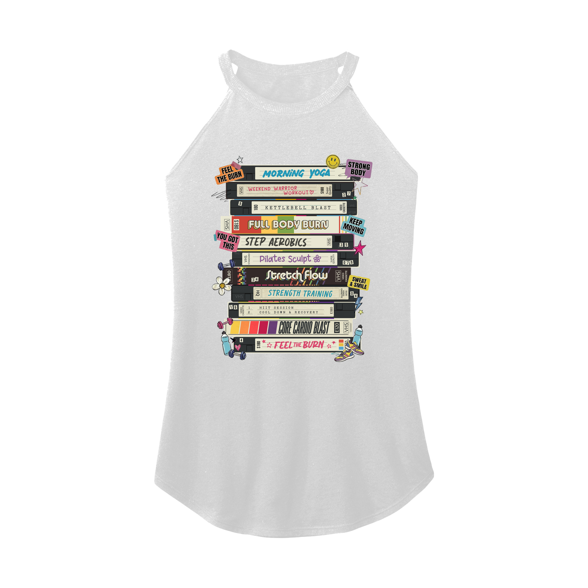 Womens X-Small White Rocker Tank Top