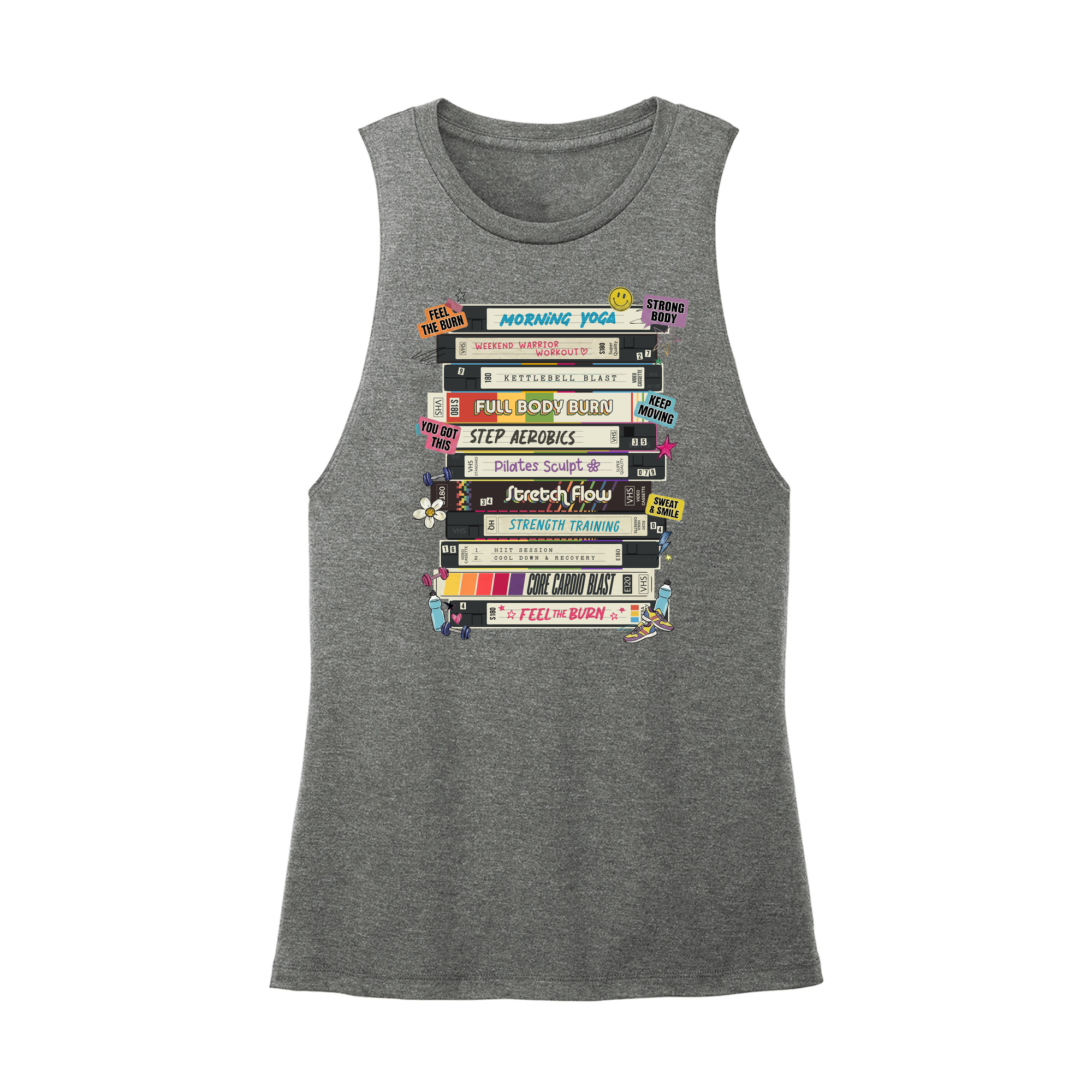 Womens X-Small Dark Gray Muscle Tank