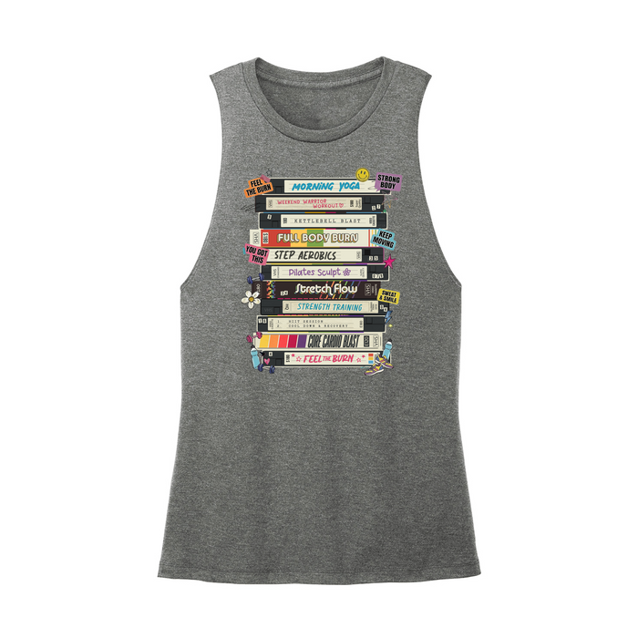 Womens X-Small Dark Gray Muscle Tank