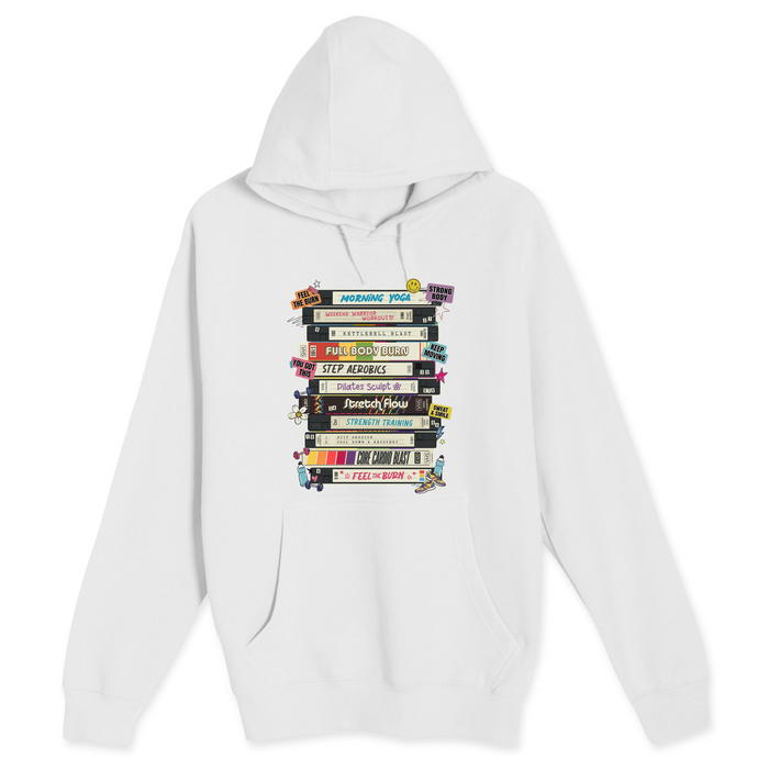 Unisex Small White Pullover Hooded Sweatshirt