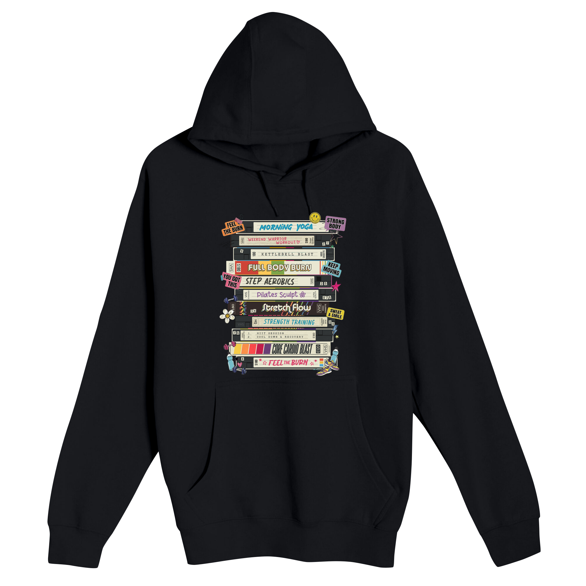 Unisex Small Black Pullover Hooded Sweatshirt
