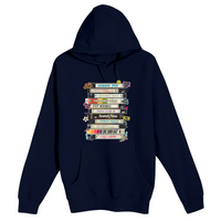 Unisex Small Navy Pullover Hooded Sweatshirt