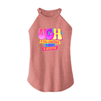 Womens X-Small Light Pink Rocker Tank Top