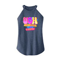 Womens X-Small Navy Heather Rocker Tank Top