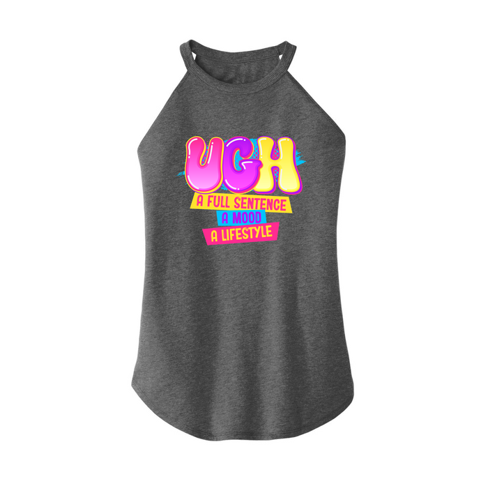 Womens X-Small Grey Rocker Tank Top