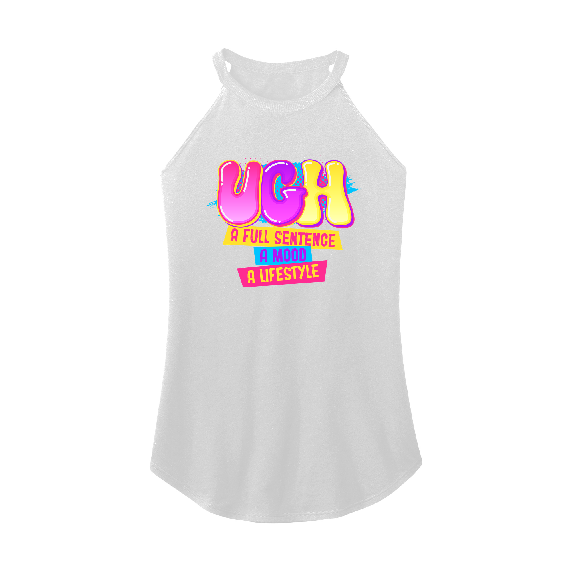 Womens X-Small White Rocker Tank Top
