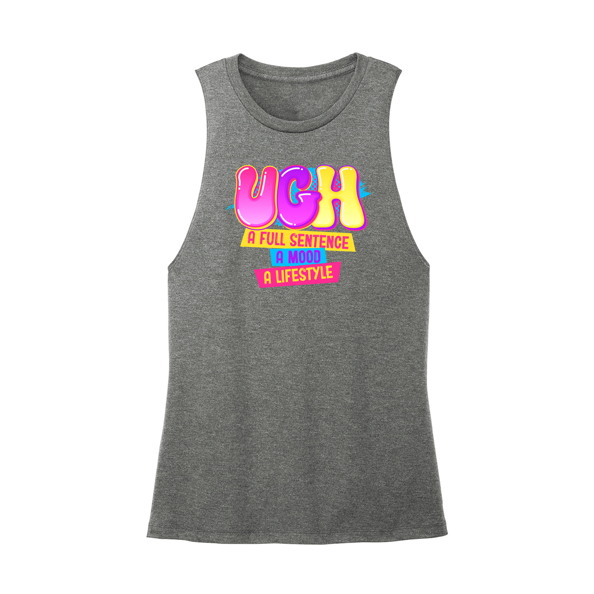 Womens X-Small Dark Gray Muscle Tank