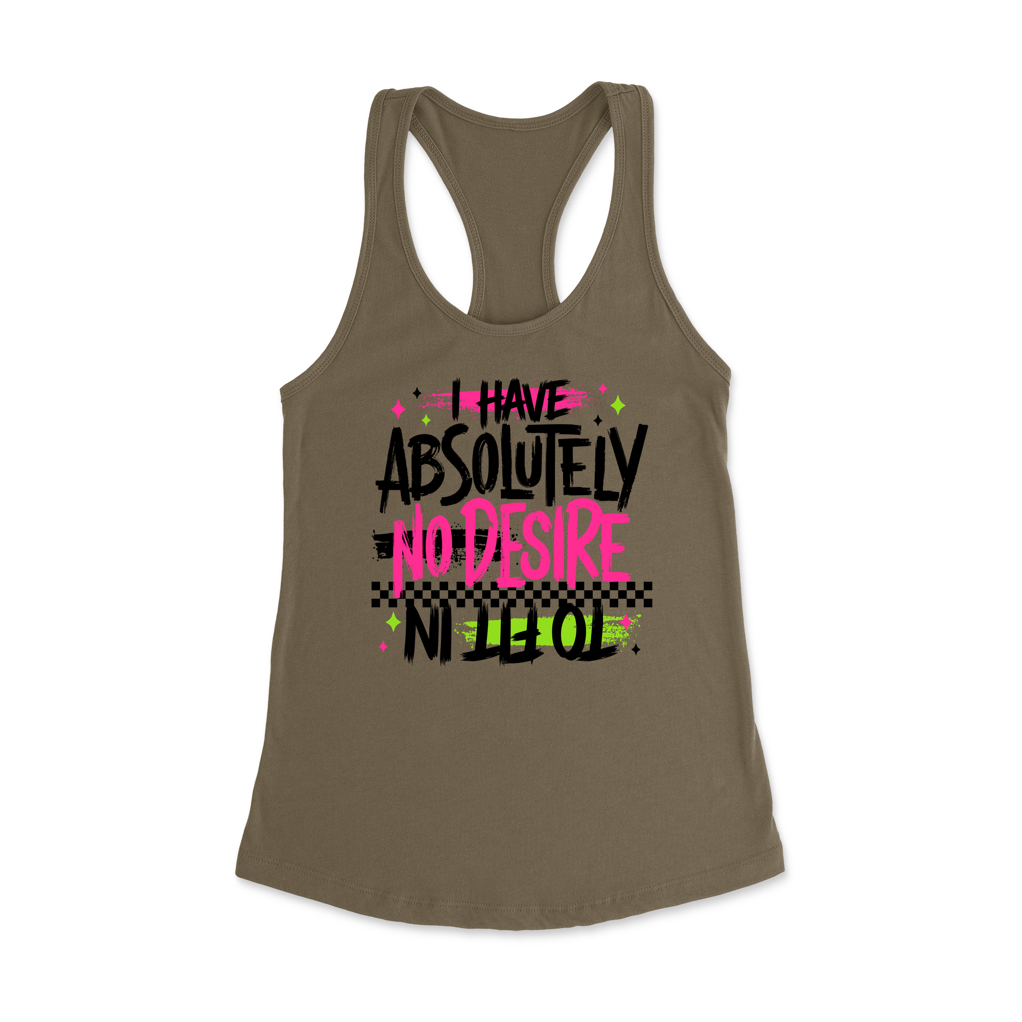 Womens X-Small Military Green Style_Tank Top