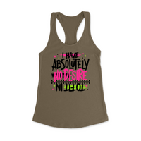 Womens X-Small Military Green Style_Tank Top