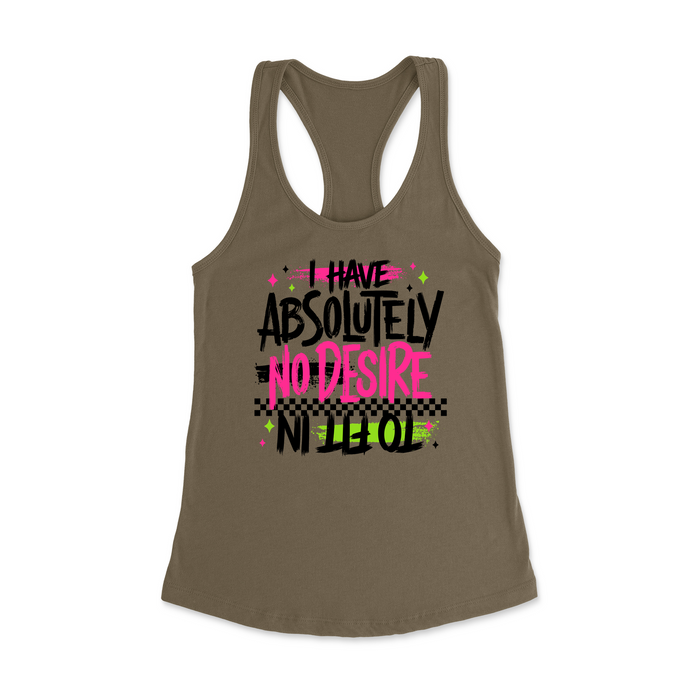 Womens X-Small Military Green Style_Tank Top