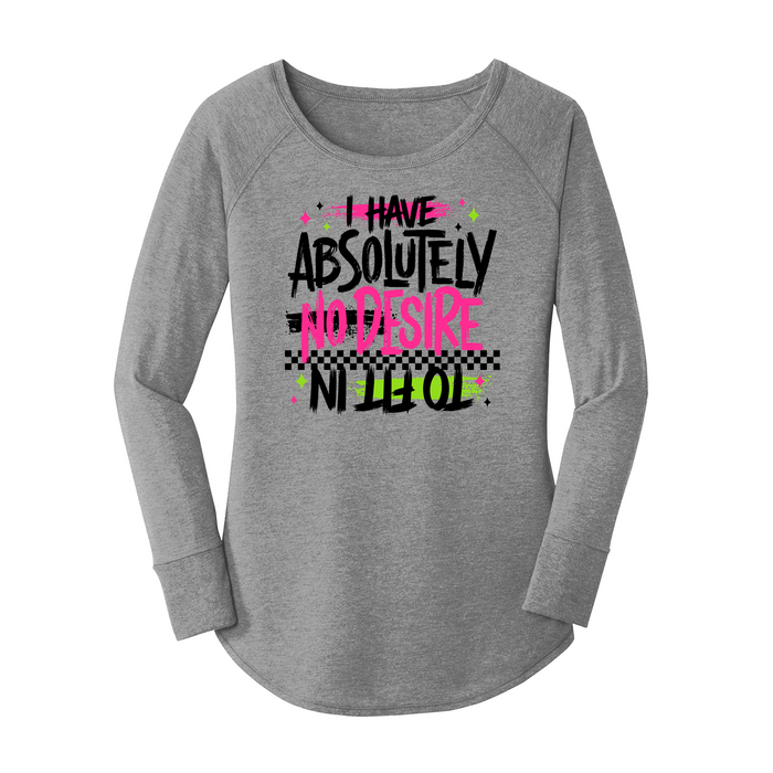 Womens X-Small Grey Long Sleeve Tunic Tee