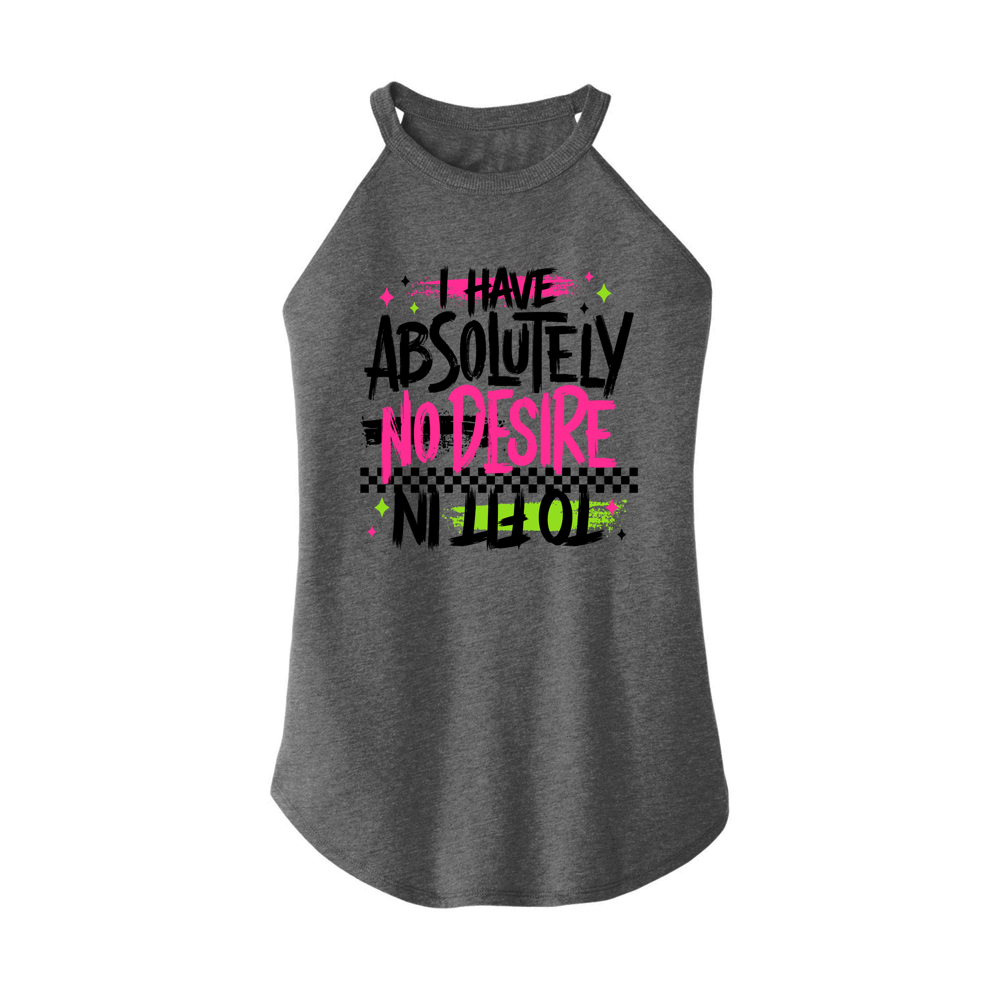 Womens X-Small Grey Rocker Tank Top