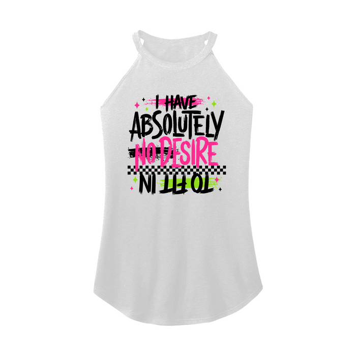 Womens X-Small White Rocker Tank Top