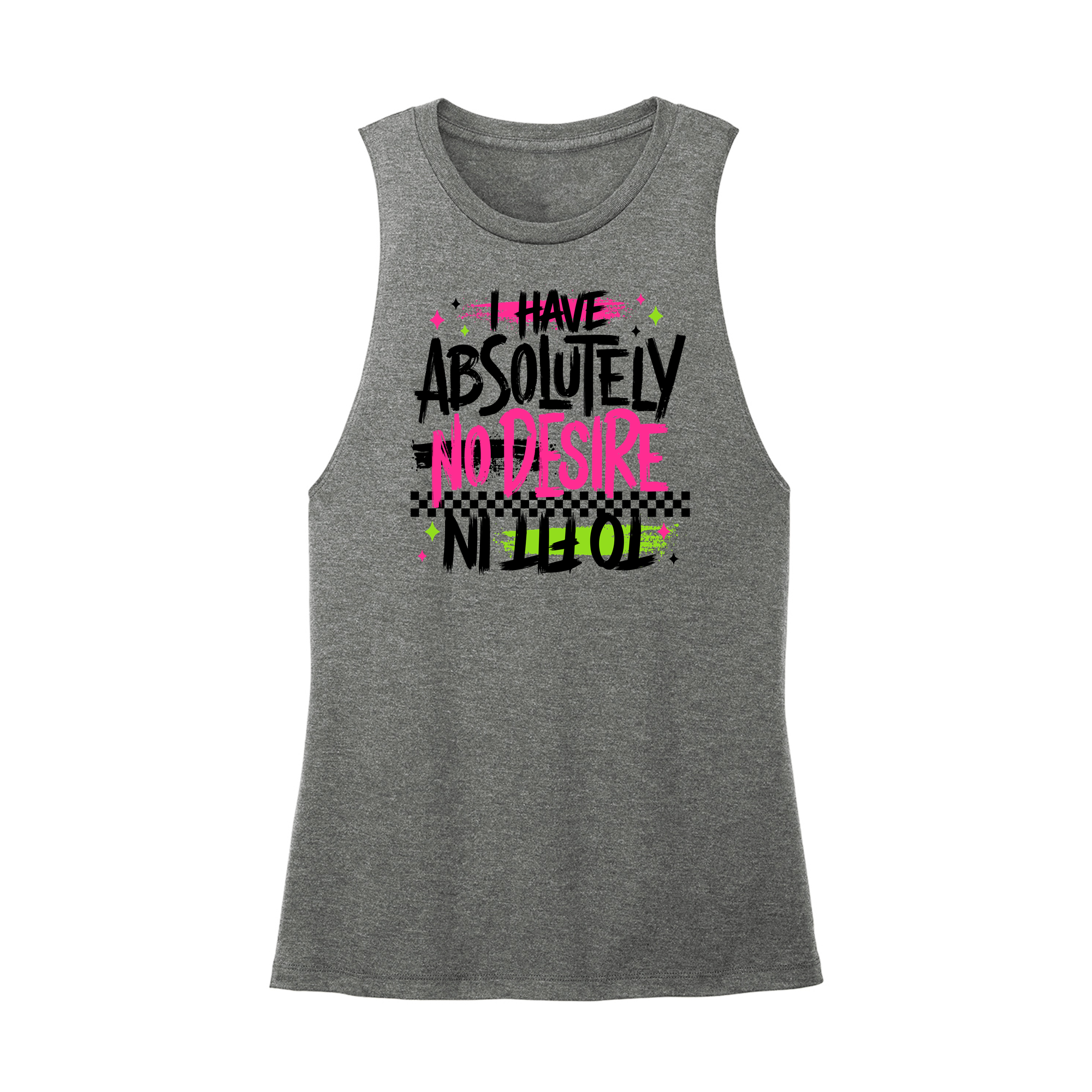 Womens X-Small Dark Gray Muscle Tank
