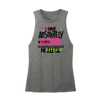 Womens X-Small Dark Gray Muscle Tank
