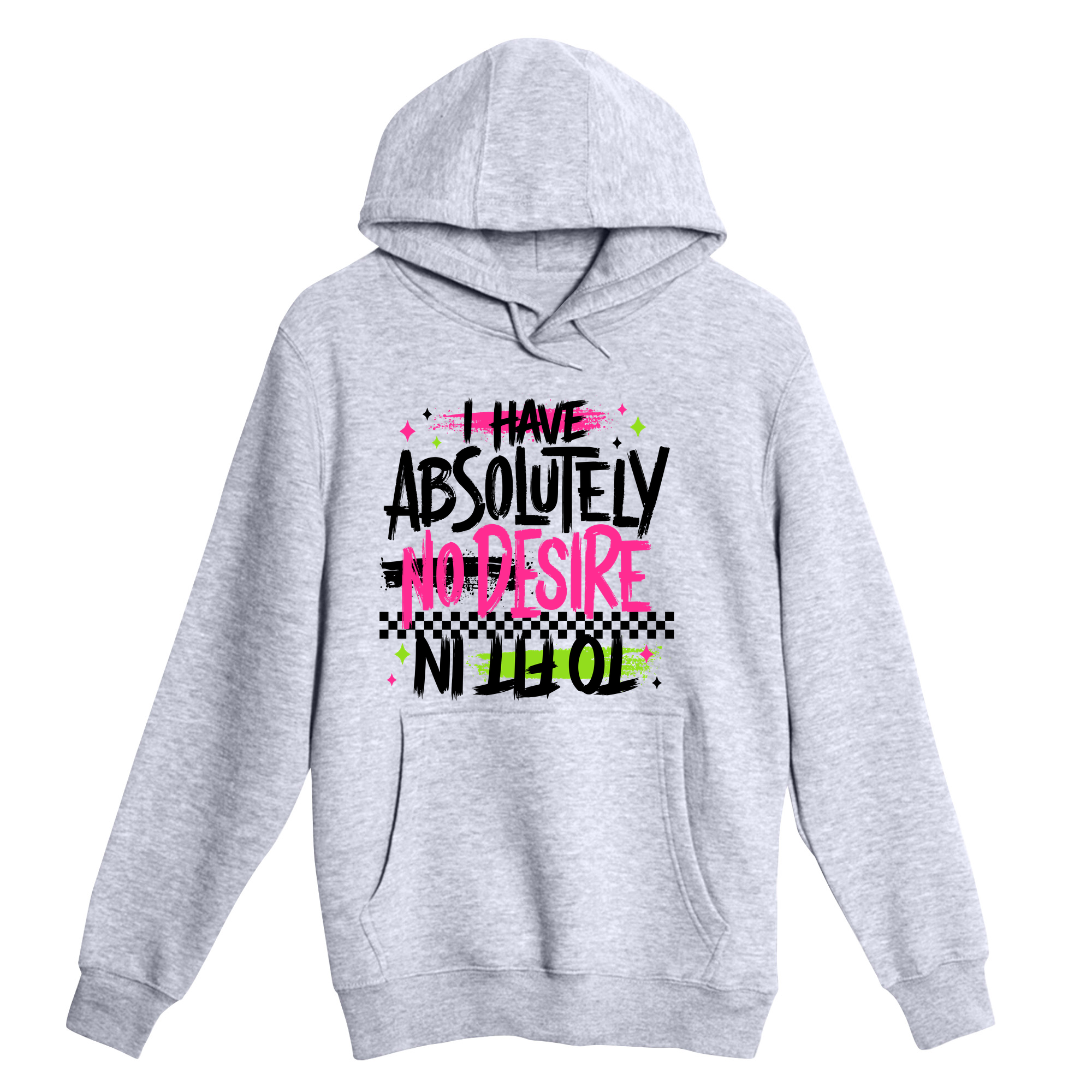 Unisex Small Heather Gray Pullover Hooded Sweatshirt