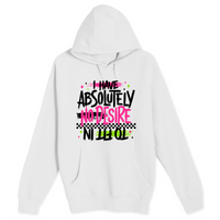 Unisex Small White Pullover Hooded Sweatshirt