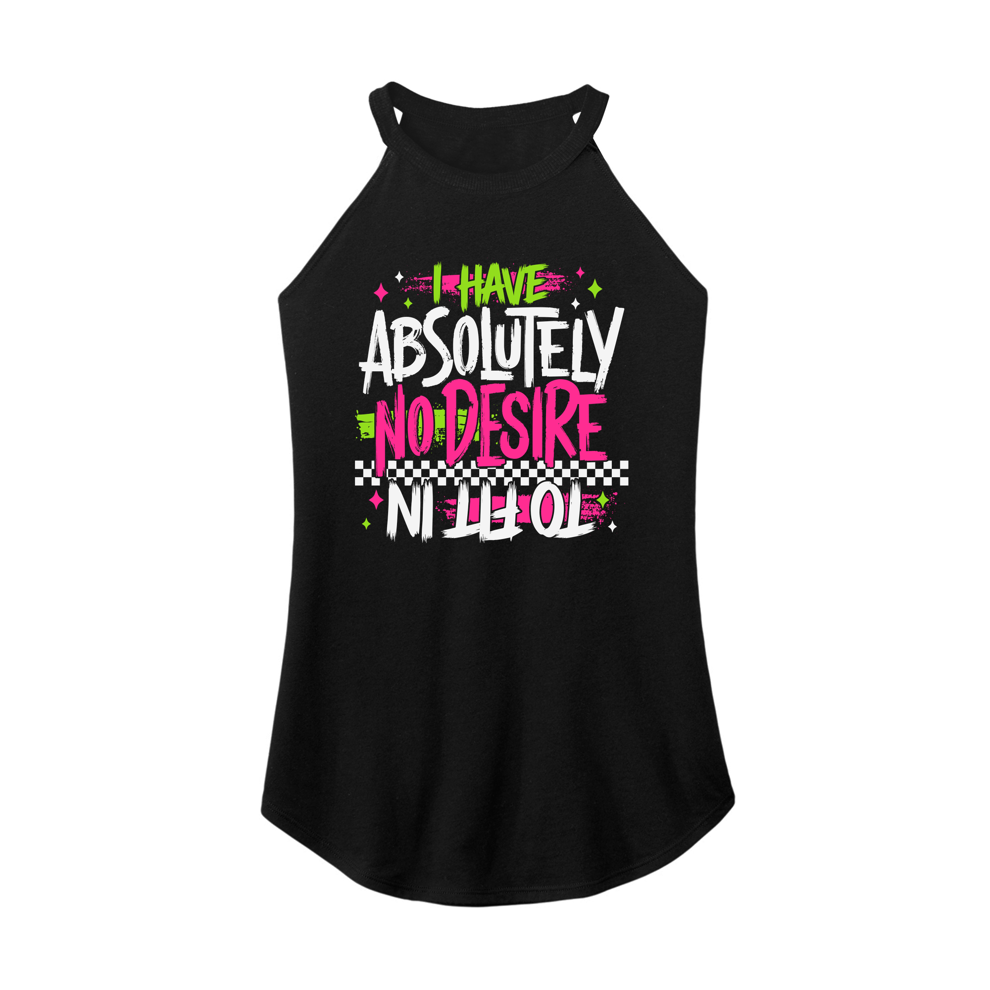 Womens X-Small Black Rocker Tank Top